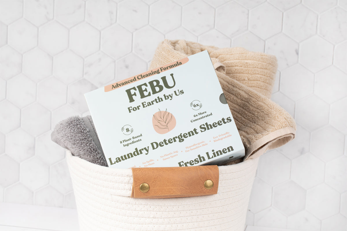 laundry detergent sheets febu laundry strips plant-based eco friendly laundry deteregent