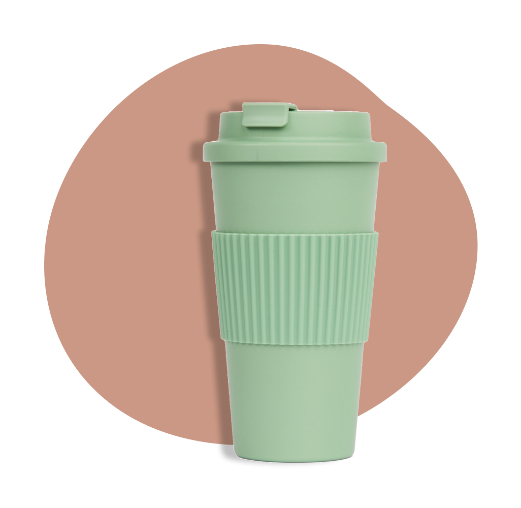 FEBU Reusable Coffee Cup  Plant-Based, Leak-Proof Travel Mug for
