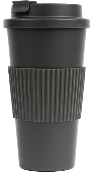 black compostable coffee cup with lid to go cup cold brew cup 
