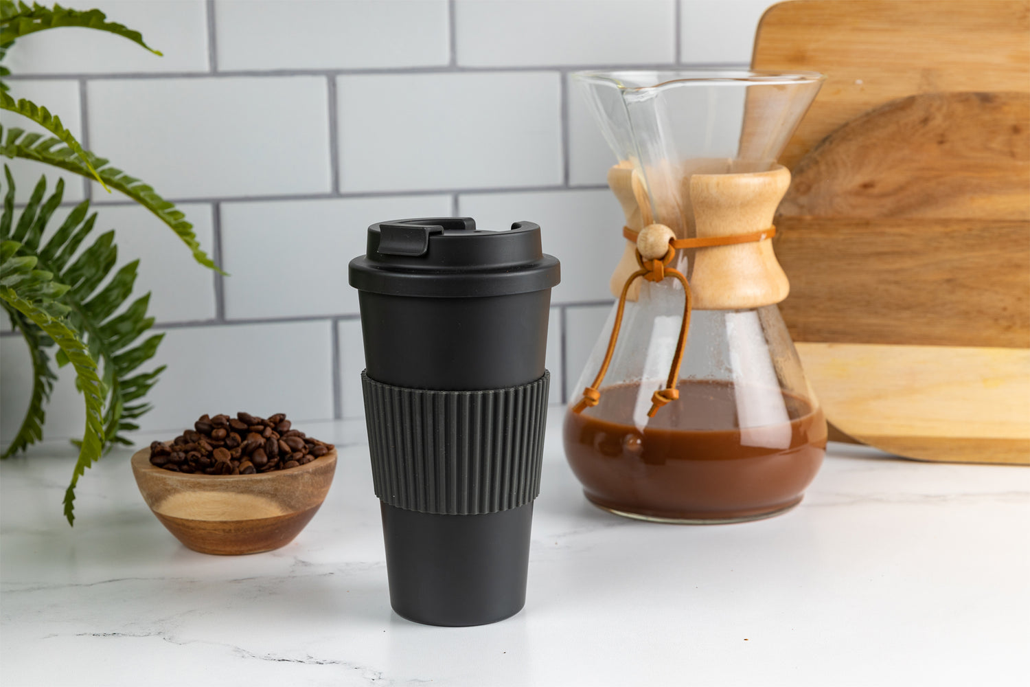 FEBU Plant-Based Reusable Coffee Cup with Lid and Sleeve | 16oz, Dusty Rose  | Portable Travel Mug ma…See more FEBU Plant-Based Reusable Coffee Cup